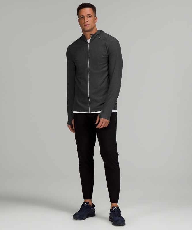 Lululemon Surge Warm Full Zip Jackor Herr Mörkgrå Svarta | PHLA-37640