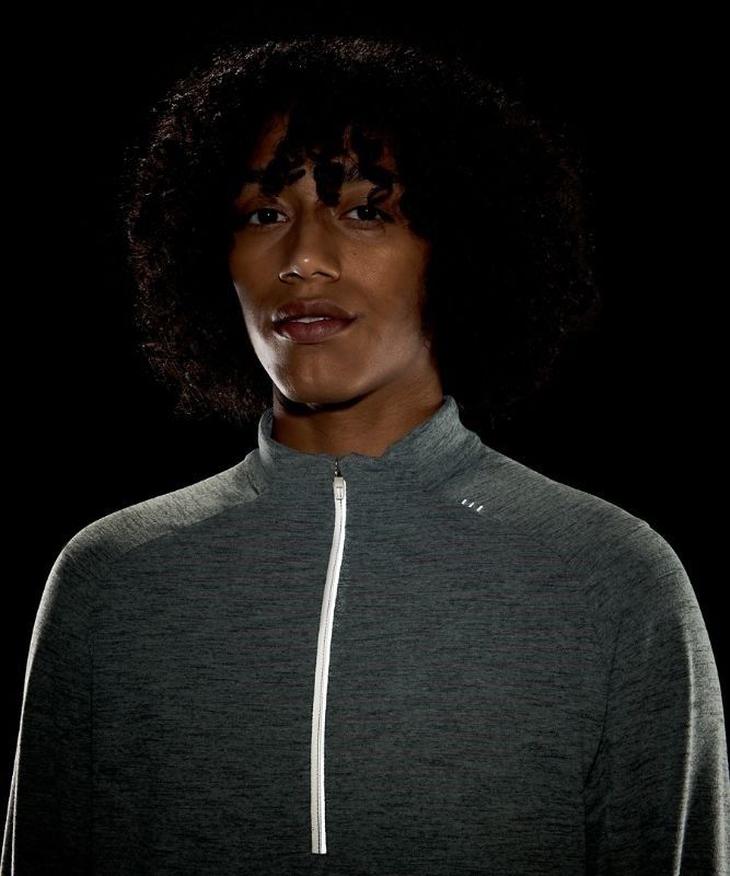 Lululemon Surge Warm Half-Zip Tröjor Herr Mintgröna Vita | HULC-18479