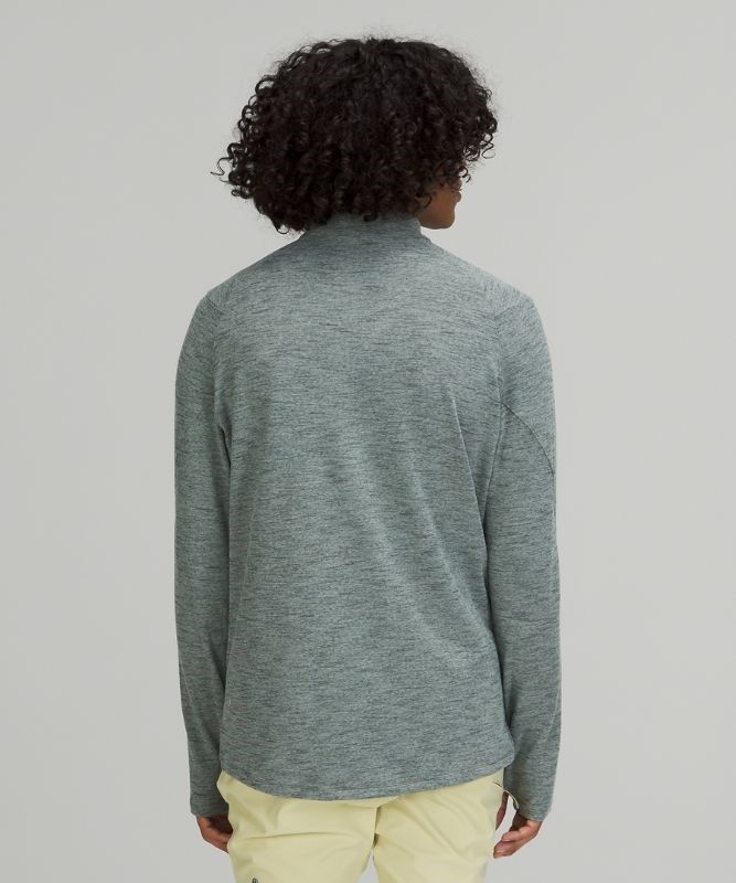 Lululemon Surge Warm Half-Zip Tröjor Herr Mintgröna Vita | HULC-18479