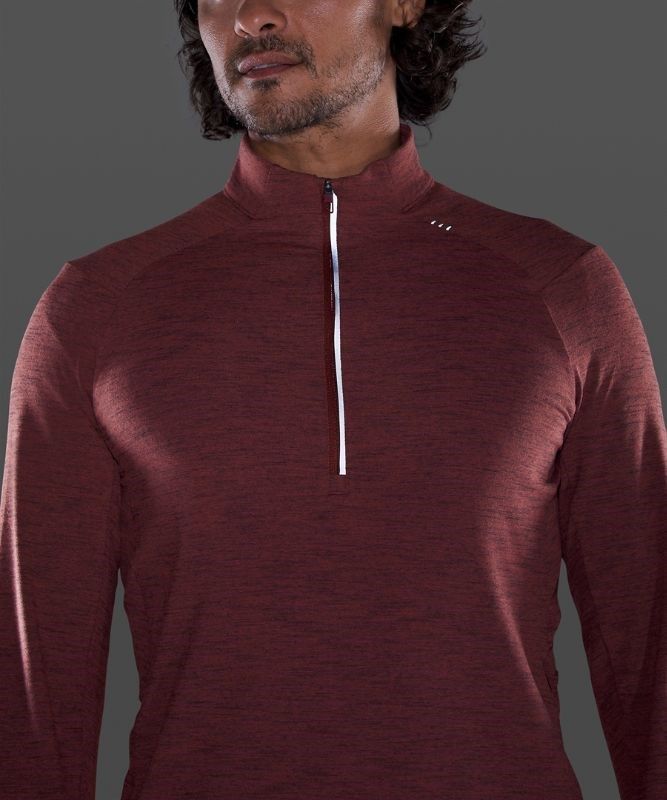 Lululemon Surge Warm Half-Zip Tröjor Herr Röda | WZLC-98240