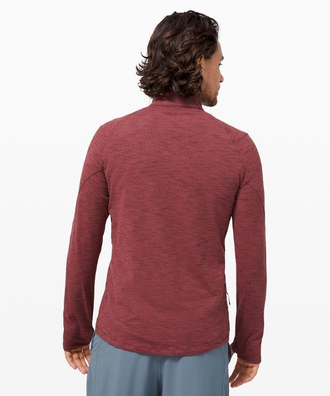 Lululemon Surge Warm Half-Zip Tröjor Herr Röda | WZLC-98240