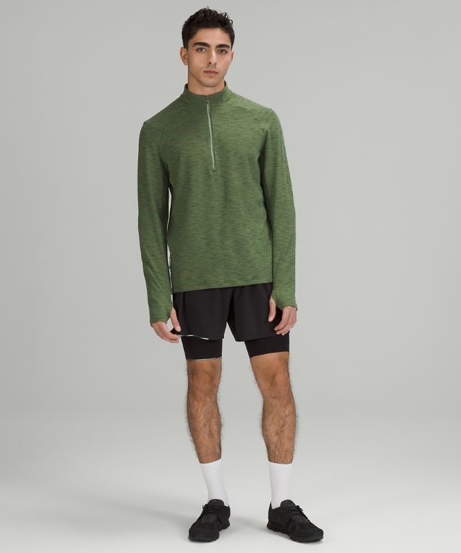 Lululemon Surge Warm Half-Zip Tröjor Herr Gröna Citron | WCMK-62430