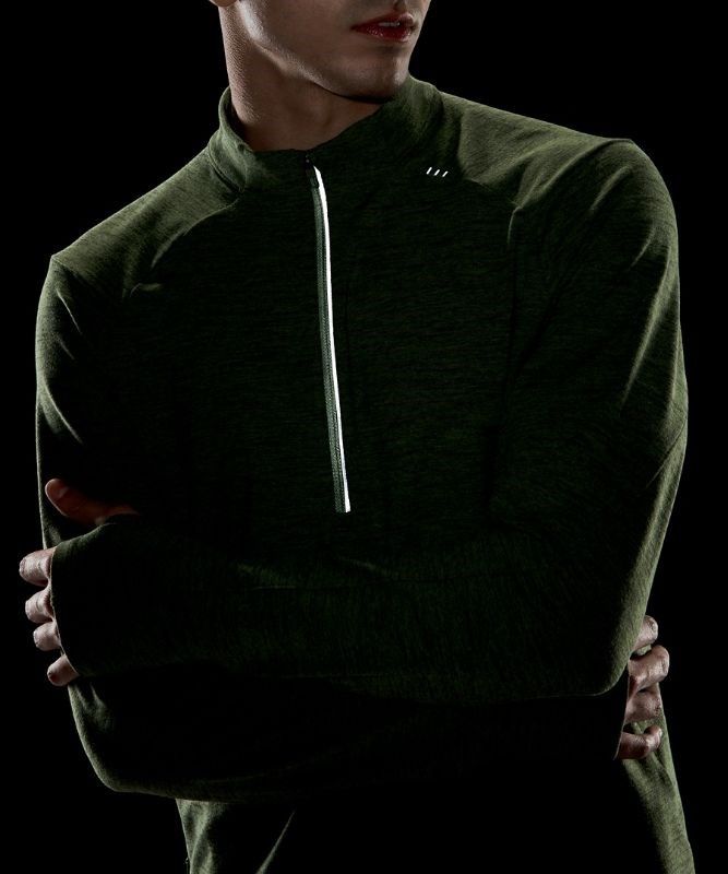 Lululemon Surge Warm Half-Zip Tröjor Herr Gröna Citron | WCMK-62430