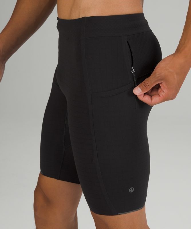 Lululemon Surge Warm Half Tight 10 Shorts Herr Svarta | OLQV-82054