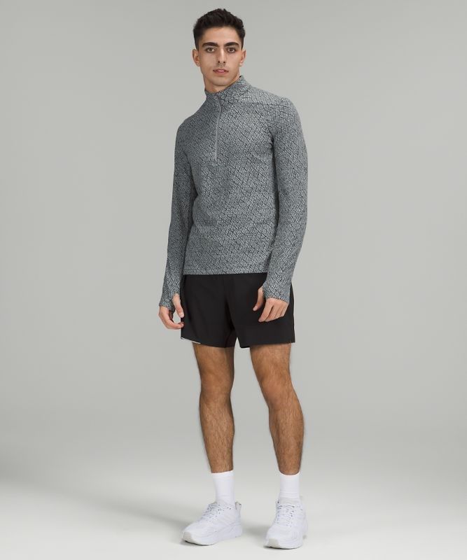 Lululemon Surge Warm Half Zip Tröjor Herr Grå Svarta | RAND-30645