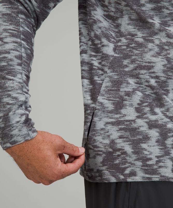 Lululemon Surge Warm Long Sleeve Shirt Blast Herr Grå Svarta Grå | SCAG-83906