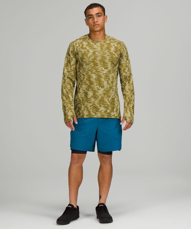 Lululemon Surge Warm Long Sleeve Shirt Blast Herr Gröna | QIKC-30625