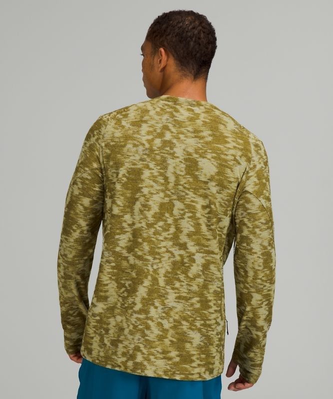 Lululemon Surge Warm Long Sleeve Shirt Blast Herr Gröna | QIKC-30625