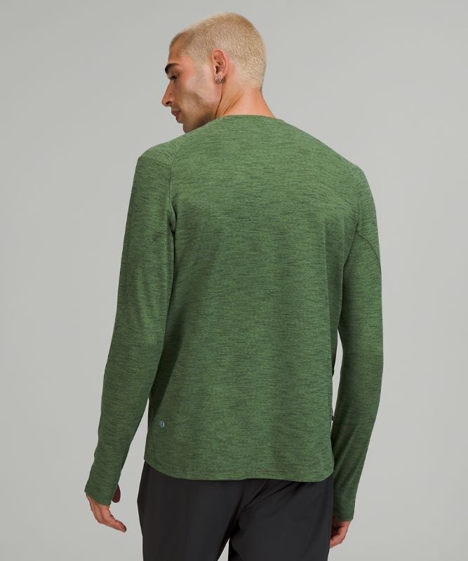 Lululemon Surge Warm Long Sleeve Tröjor Herr Gröna Citron | BOHI-42673