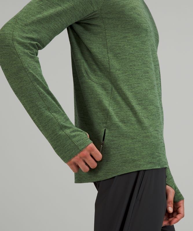 Lululemon Surge Warm Long Sleeve Tröjor Herr Gröna Citron | BOHI-42673