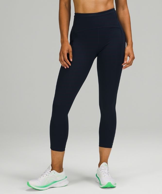Lululemon Swift Speed High-Rise Crop 23 Leggings Dam Marinblå | NSHW-02631