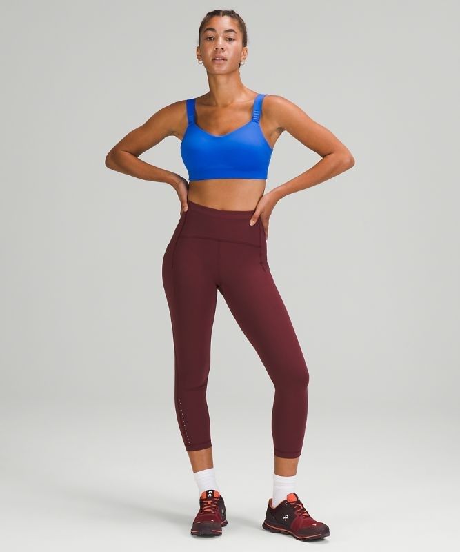 Lululemon Swift Speed High-Rise Crop 23 Leggings Dam Röda Vinröda | KWUI-53902