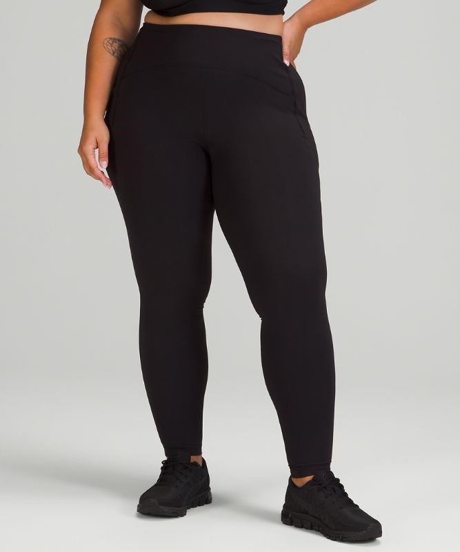 Lululemon Swift Speed High-Rise Tight 28 Brushed Luxtreme Leggings Dam Svarta | BUVI-62574