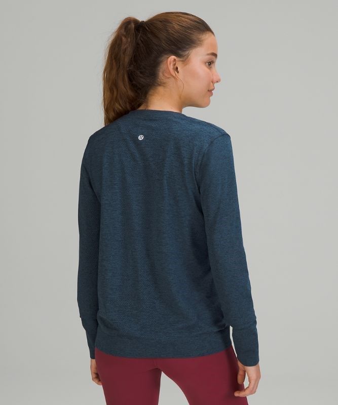 Lululemon Swiftly Relaxed Long Sleeve Blast Dam Marinblå Blå | WKOY-85271