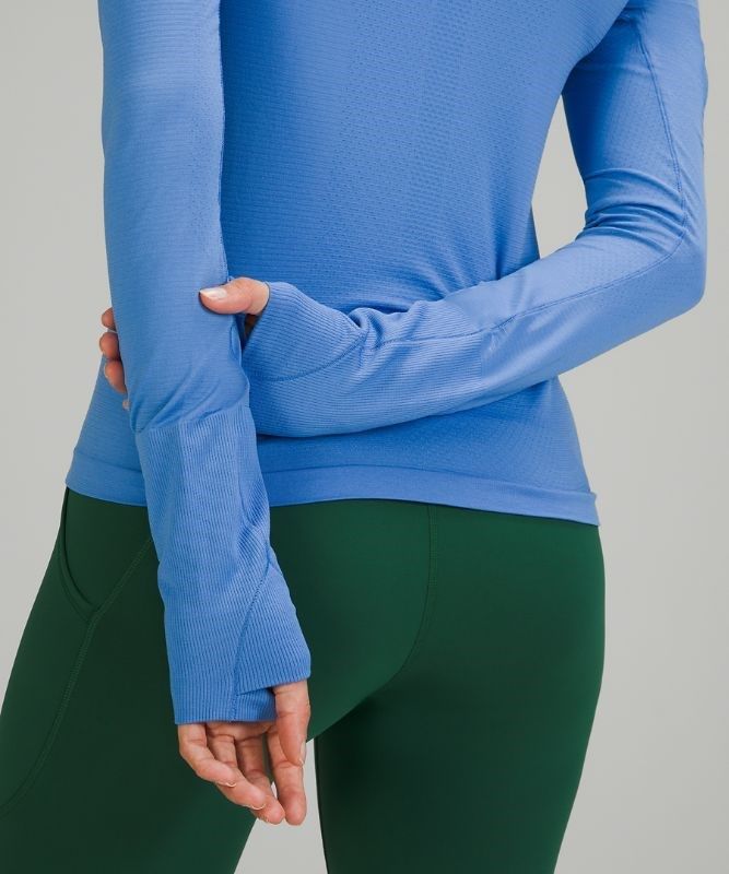 Lululemon Swiftly Tech LS 2.0 Race Blast Dam Blå Blå | FPQI-08154