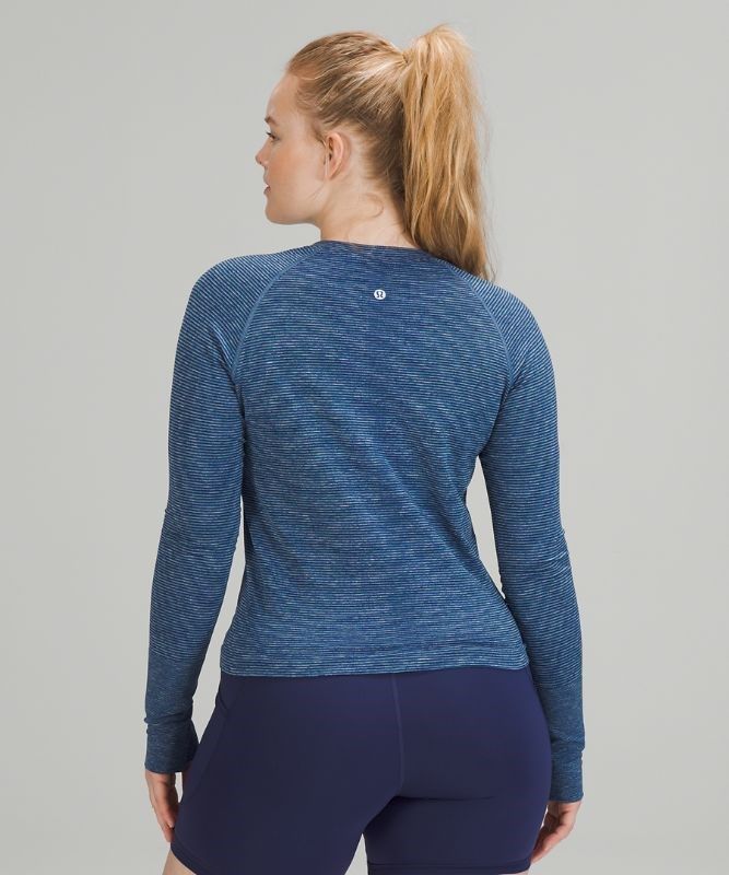 Lululemon Swiftly Tech LS 2.0 Race Blast Dam Blå Turkos Gröna Svarta | UCJL-59710