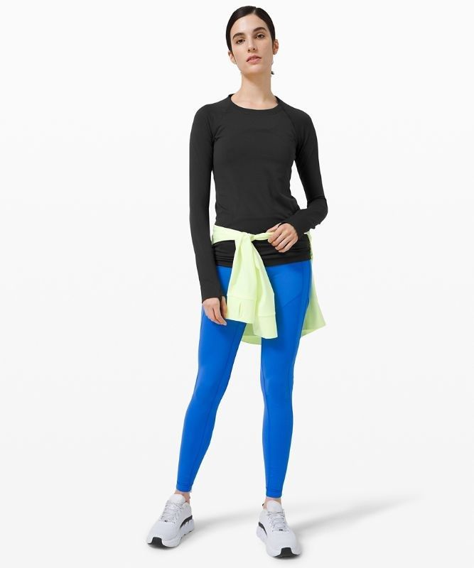 Lululemon Swiftly Tech Long Sleeve 2.0 Blast Dam Svarta Svarta | OCDJ-54283