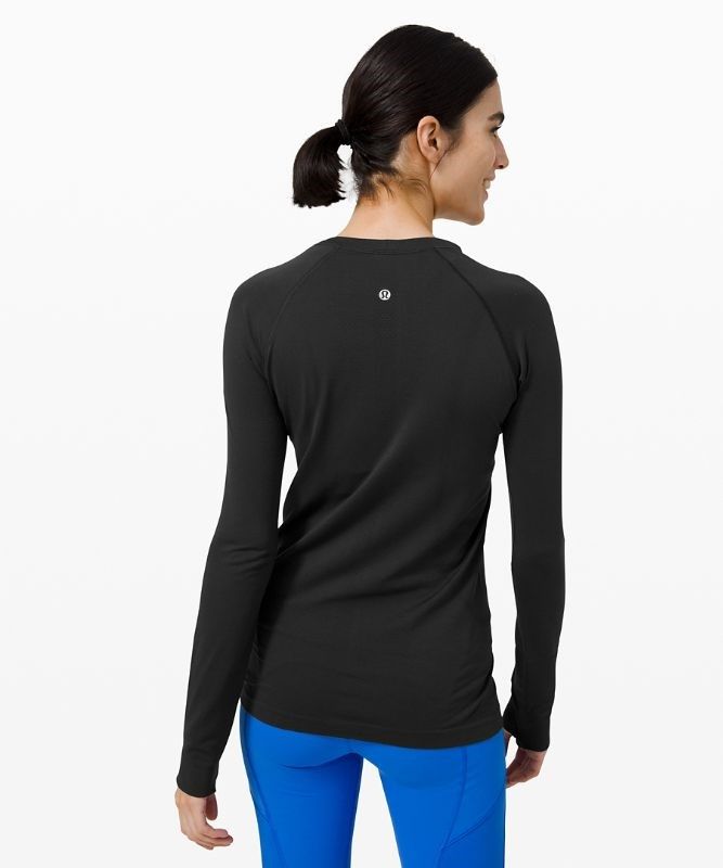 Lululemon Swiftly Tech Long Sleeve 2.0 Blast Dam Svarta Svarta | OCDJ-54283
