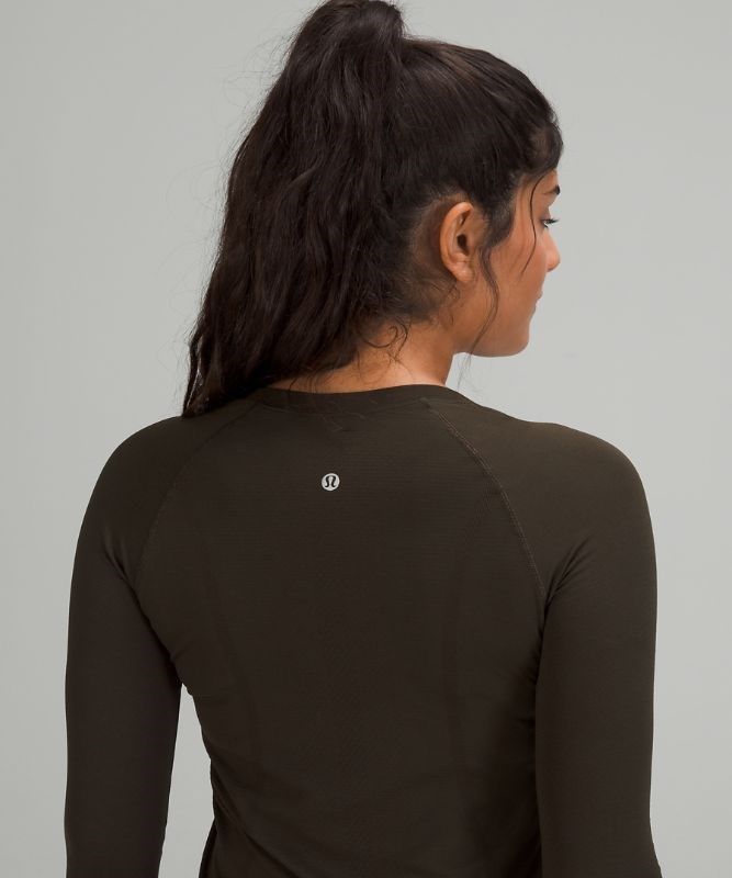 Lululemon Swiftly Tech Long Sleeve 2.0 Blast Dam Mörkolivgröna Mörkolivgröna | JNIU-92048