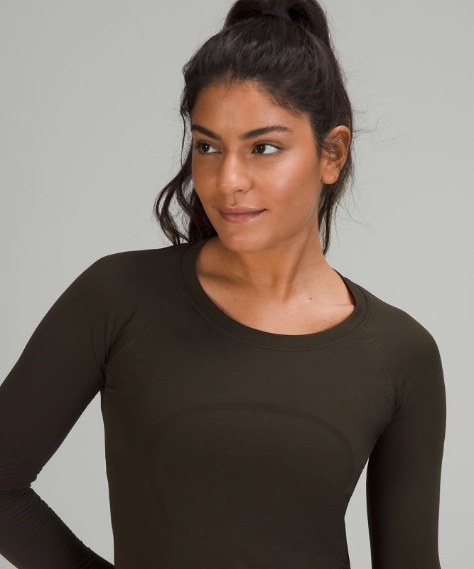 Lululemon Swiftly Tech Long Sleeve 2.0 Blast Dam Mörkolivgröna Mörkolivgröna | JNIU-92048