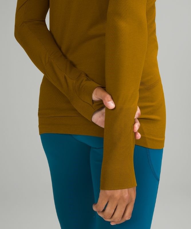 Lululemon Swiftly Tech Long Sleeve 2.0 Blast Dam Guld Bruna Guld Bruna | FCED-21975