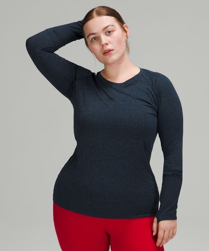 Lululemon Swiftly Tech Long Sleeve 2.0 Blast Dam Blå Marinblå | XOMD-28037