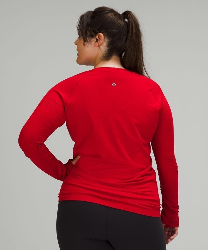 Lululemon Swiftly Tech Long Sleeve 2.0 Blast Dam Mörkröda Mörkröda | TPYL-84972