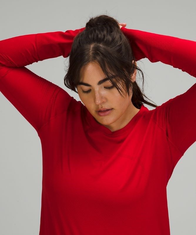Lululemon Swiftly Tech Long Sleeve 2.0 Blast Dam Mörkröda Mörkröda | TPYL-84972