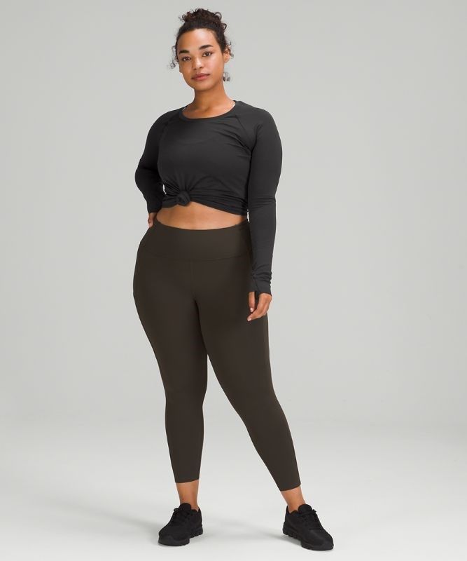 Lululemon Swiftly Tech Long Sleeve 2.0 Race Blast Dam Svarta Svarta | UPAT-34928