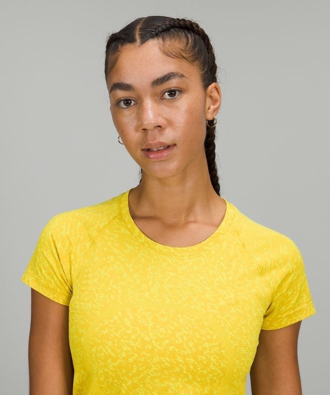 Lululemon Swiftly Tech Short Sleeve 2.0 Blast Dam Gula | YRMI-01438