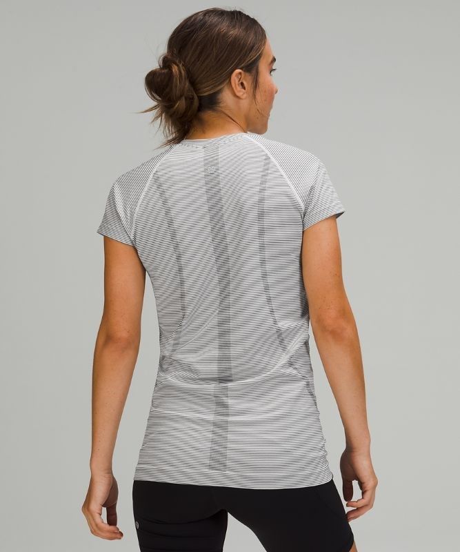 Lululemon Swiftly Tech Short Sleeve 2.0 Blast Dam Vita Svarta | LTEO-85329