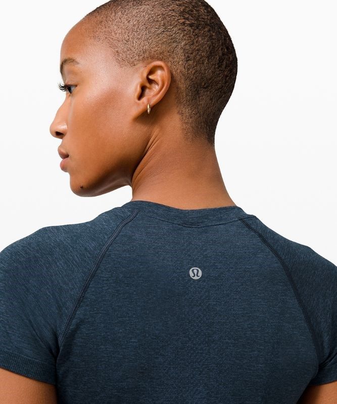 Lululemon Swiftly Tech Short Sleeve 2.0 Blast Dam Blå Marinblå | JRST-36892