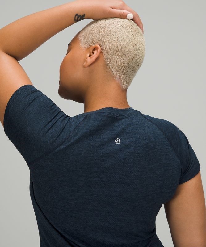 Lululemon Swiftly Tech Short Sleeve 2.0 Blast Dam Blå Marinblå | JRST-36892