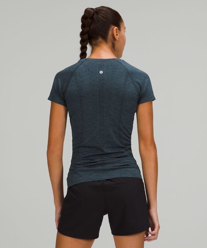 Lululemon Swiftly Tech Short Sleeve 2.0 Blast Dam Marinblå Blå | GMYK-93528