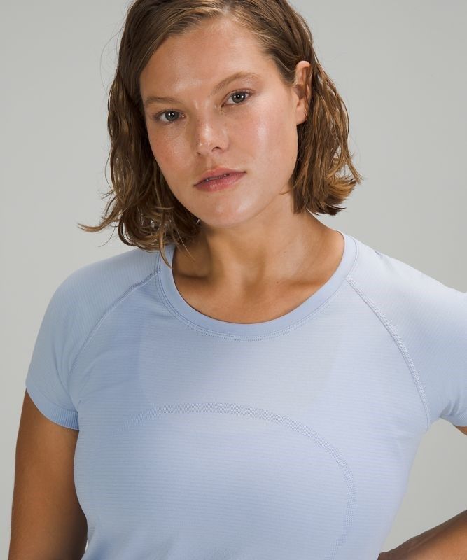 Lululemon Swiftly Tech Short Sleeve 2.0 Blast Dam Blå Beige Blå Beige | FXKR-92673