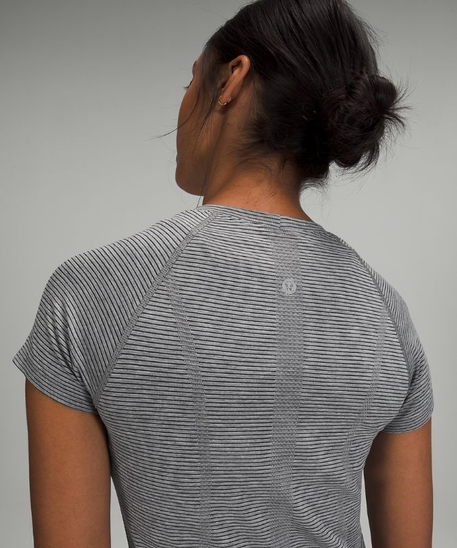 Lululemon Swiftly Tech Short Sleeve 2.0 Blast Dam Grå Svarta Vita Grå | UTRB-30897