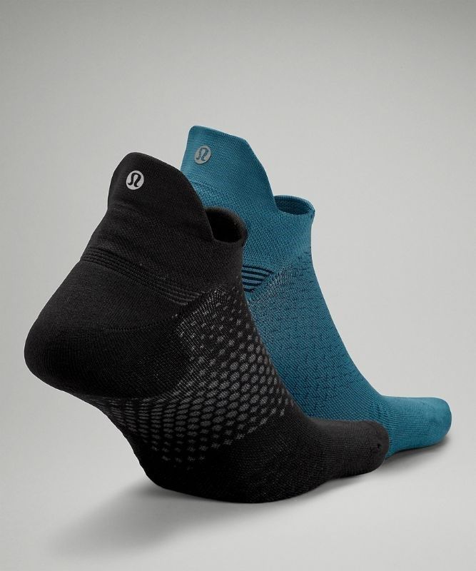Lululemon Tab Run Sock Box Set 2P Strumpor Accessories Svarta Blå | SHRU-03542