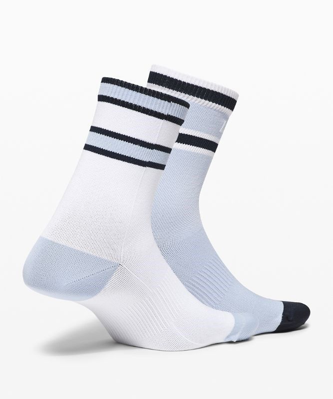 Lululemon Tale To Tell Quarter Sock 2 Pack Strumpor Accessories Vita Blå Beige Marinblå | VMOH-78146