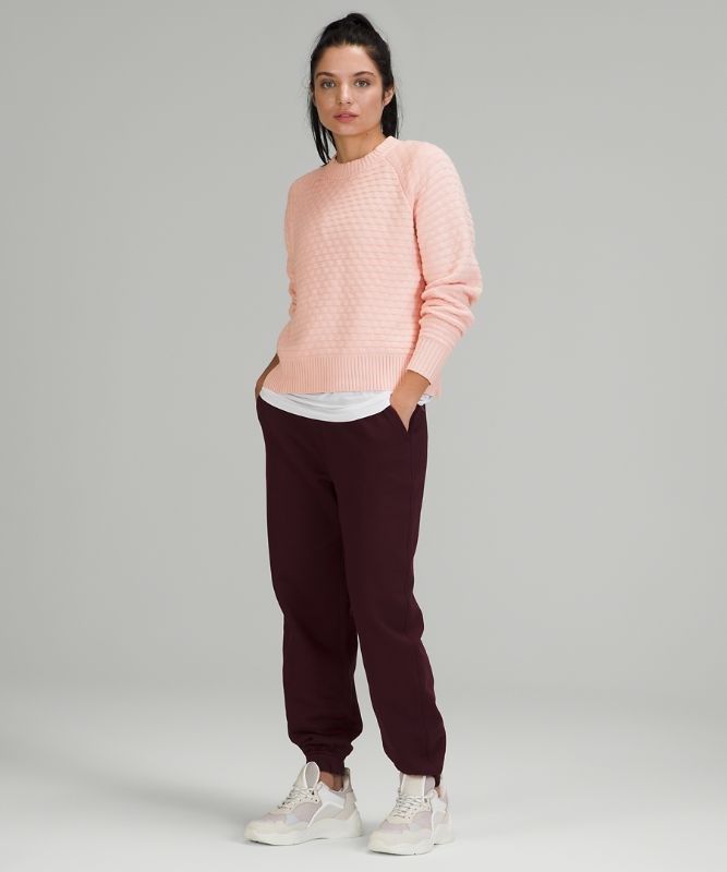 Lululemon Texture Play Crew Sweater Jumpers Dam Rosa Vita | AKVC-29176