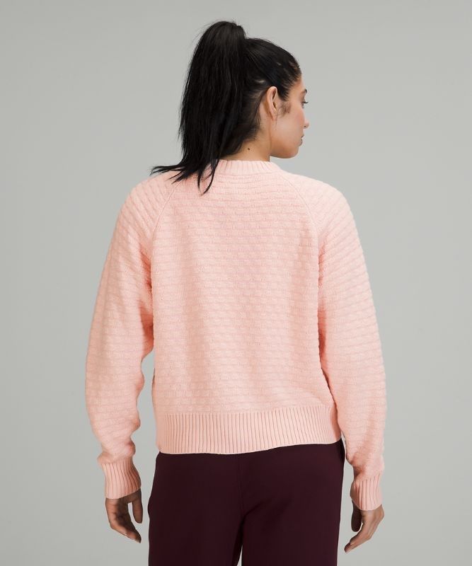 Lululemon Texture Play Crew Sweater Jumpers Dam Rosa Vita | AKVC-29176