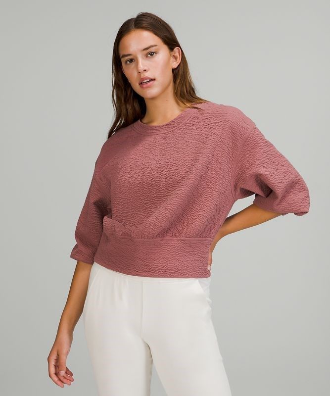 Lululemon Textured Crewneck Pullover Tröjor Dam Spiced Chai | TRBC-60724