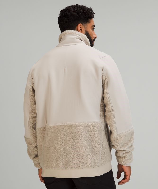 Lululemon Textured Fleece Jacket Jackor Herr Beige | PNGA-39820