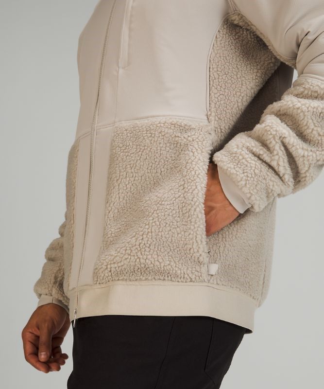 Lululemon Textured Fleece Jacket Jackor Herr Beige | PNGA-39820