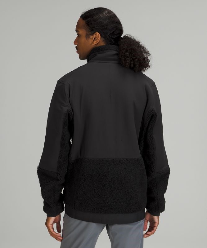 Lululemon Textured Fleece Jacket Jackor Herr Svarta | OWMJ-32869