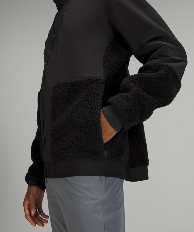 Lululemon Textured Fleece Jacket Jackor Herr Svarta | OWMJ-32869