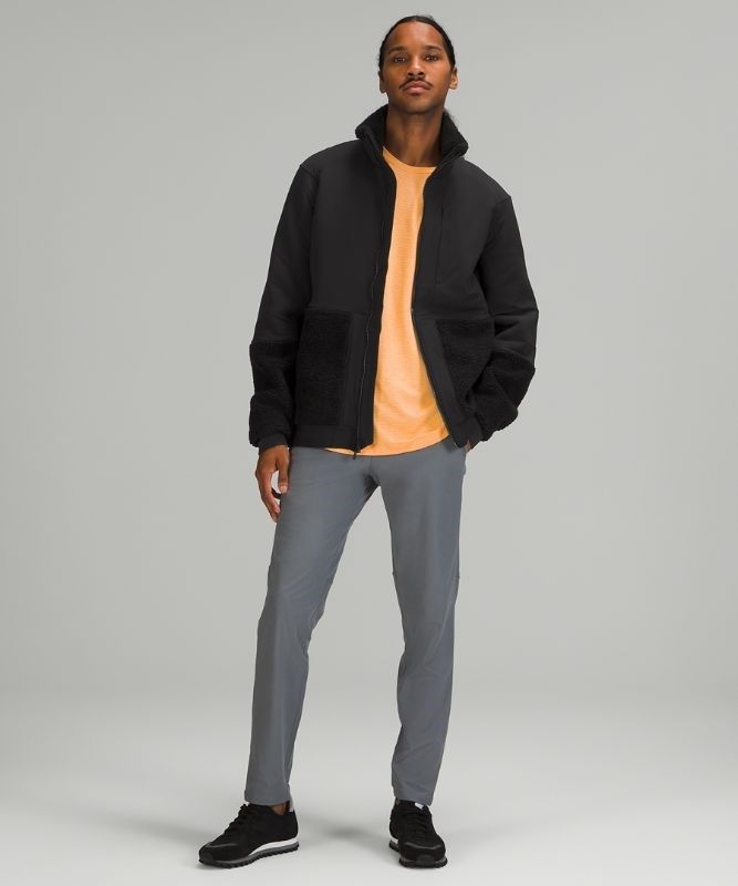 Lululemon Textured Fleece Jacket Jackor Herr Svarta | OWMJ-32869