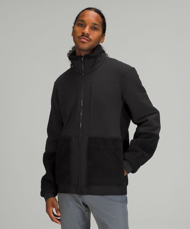 Lululemon Textured Fleece Jacket Jackor Herr Svarta | OWMJ-32869