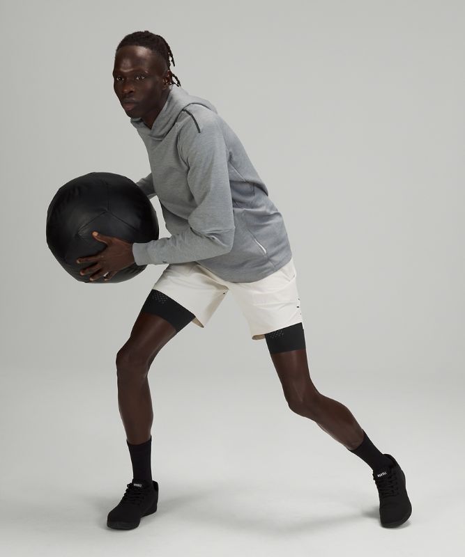 Lululemon Textured Tech Hoodie Hoodie Herr Vita Grå | SIGD-56037