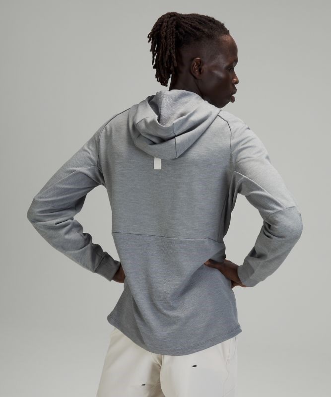 Lululemon Textured Tech Hoodie Hoodie Herr Vita Grå | SIGD-56037