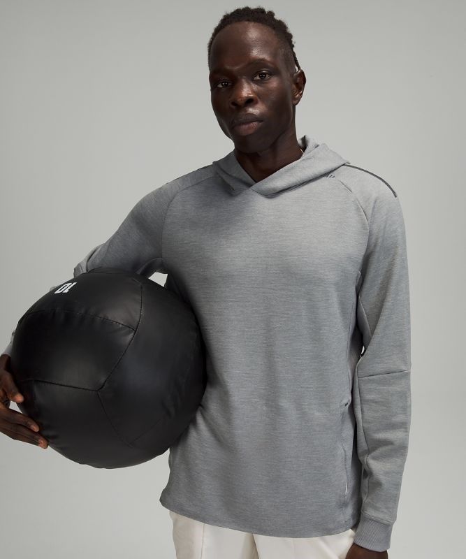 Lululemon Textured Tech Hoodie Hoodie Herr Vita Grå | SIGD-56037